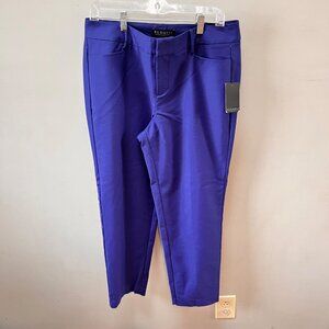 NEW Eloquii Womens Royal Blue Ankle Pants Size‎ 12R Slim Fit Cotton Blend